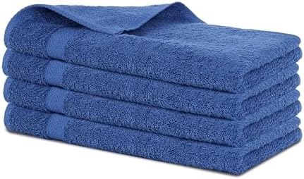 Hand Towels Cotton Set of 4, 16"x28" Cotton Soft Quick Drying Terry