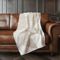 Addison Rugs ASB636 Taupe 50" x 70" Oversized Sherpa Throw Blanket