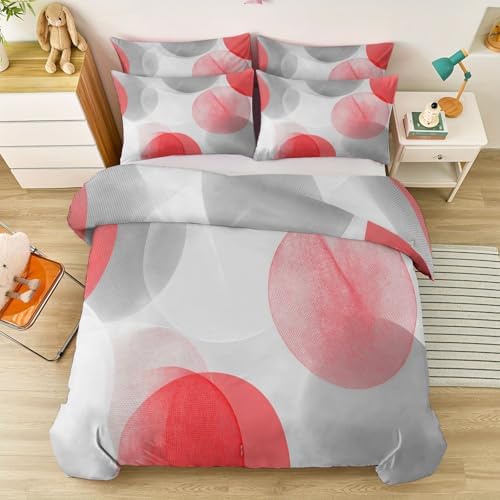 Duvet Cover Grey - Washed Ultra Soft Breathable Microfiber, Queen