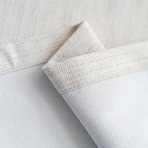 Chenille Blackout Curtains Cream White 84 Inch Grommet 2 Panels