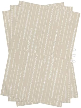 Modern Geometric Kitchen Towels Set of 3, Water Absorbent Dish Towel