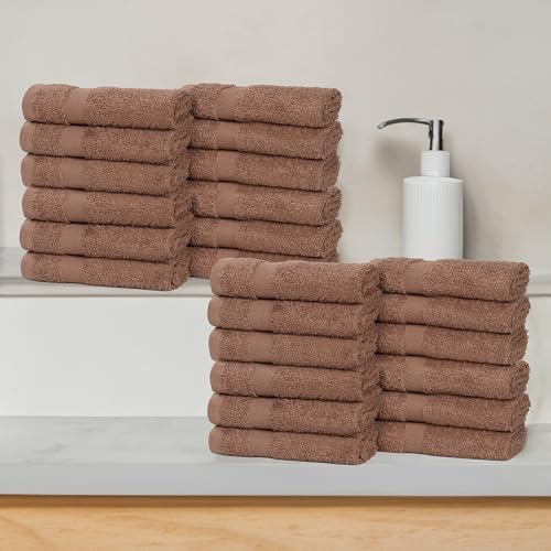 SUPERIOR Franklin Cotton Face Towel Set, Medium Weight Small Towels