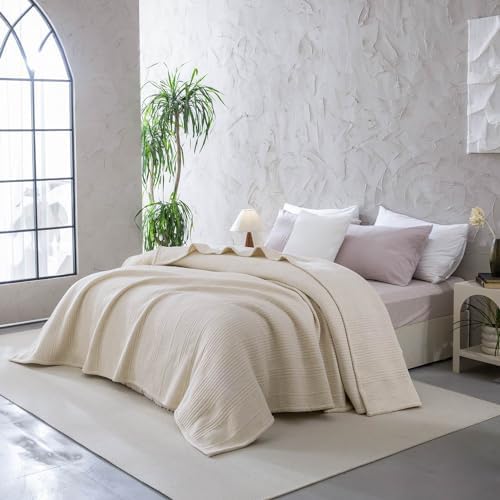 meadow park Super Soft Cotton Heathered Jersey Bed Blanket for Couch