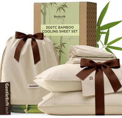 Bedsure Cooling Cotton Waffle Blanket Bundle Cooling Sheets King