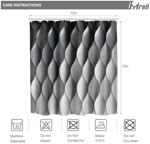 Gray Ombre Shower Curtain Modern Abstract Grey Bathroom Decor 72x72