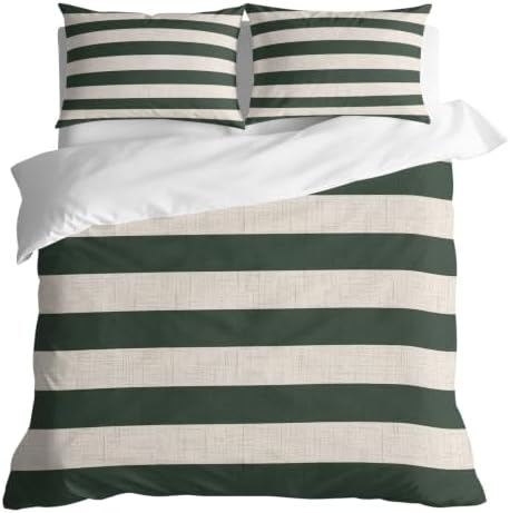 Duvet Cover King Size 3 Piece Bedding Set, Modern Minimalist Stripes