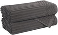 Cotton 2-Piece Solid and Ribbed Bath Towel Set, Bath Towels- 27" x