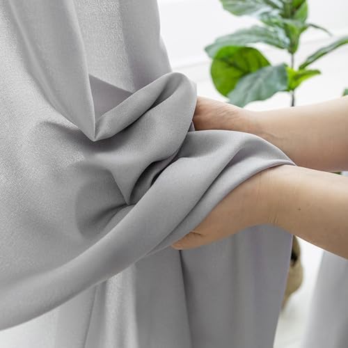 Beydodo Semi Sheer Curtains 63 Inch Length 2 Panels Set, Bedroom