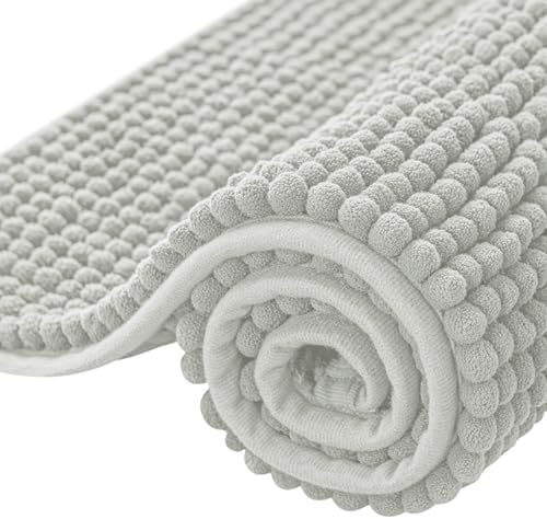 SUBRTEX Bathroom Rugs Chenille Bath Rug Soft Short Plush Bath Mat Soft