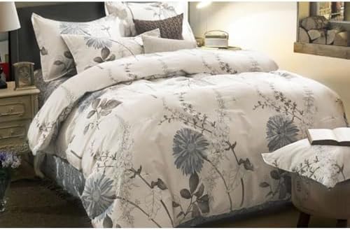 Wake In Cloud - Floral Comforter Set, 100% Cotton Fabric, Vintage