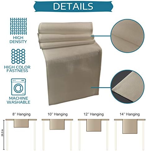 Beige Brown Ombre Table Runner and Placemats for Dining Tables, Burlap