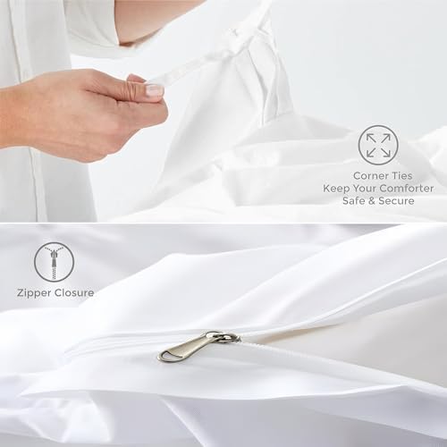 Full/Queen 3-Piece Pintuck Duvet Cover, 90x90, Toupe