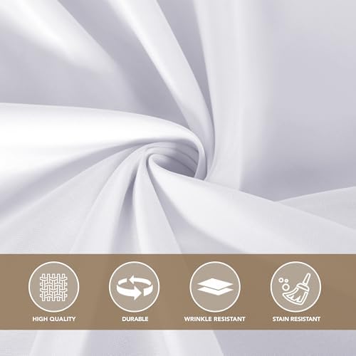 sancua White Square Tablecloths 70x70 Inch Table Cloth, 2 Pack