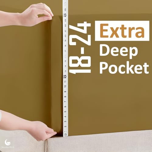 Twin Extra Deep Pocket Fitted Sheet Only, Ultra Soft Microfiber, Taupe