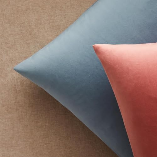 JUSPURBET Decorative Velvet Throw Pillow Covers 18x18 Set of 2,Coral