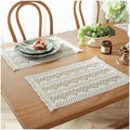 Boho Placemats Set of 8, Macrame Table Decor Farmhouse Rustic