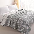 3-Layer Cotton Muslin Queen Blanket (88"x92"), Soft Breathable