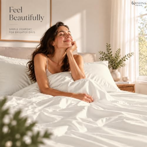 Full 4 Piece Bed Sheet Set - 15" Deep Pocket, Soft Lightweight Ivory