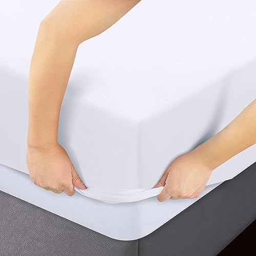 Microfiber 4 Pieces Bed Sheet Set Full Ivory 16" Deep Pocket