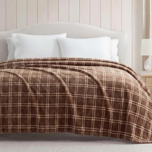 Nautica - King Soft Blanket, Plaid, Lightweight & Cozy Plush Bedding