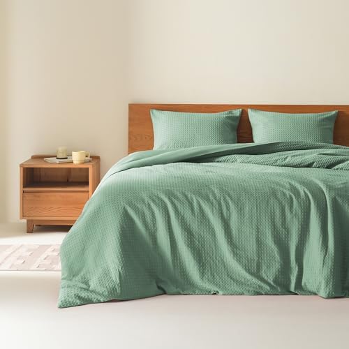Comfort Spaces Mina Duvet Cover Set, King/Cal King, 3 Piece, Sage
