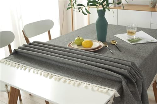Gualiy Rectangle Table Clothes, Cotton Linen Table Cloth 70x70CM Solid