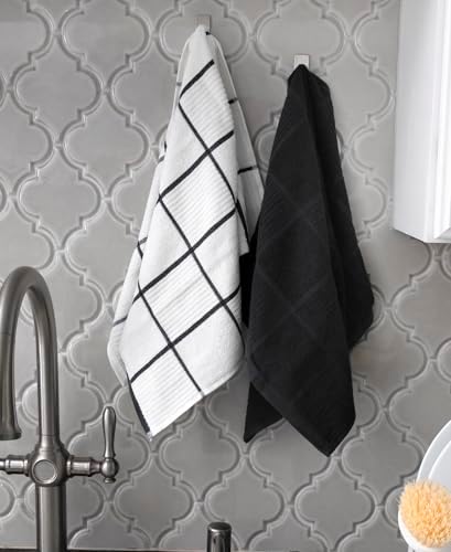 T-Fal Solid & Checked Parquet Kitchen Towels: Highly Absorbent, Super