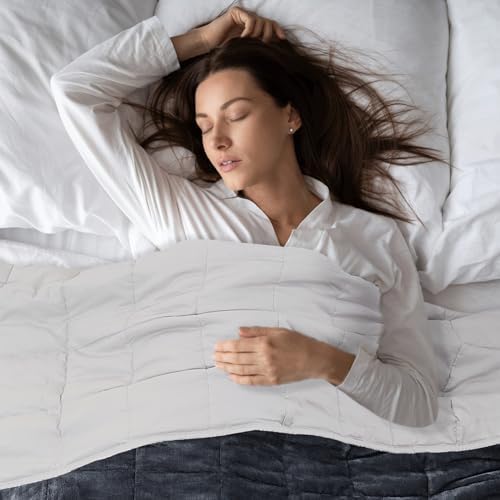 MOTRIP Soft Weighted Blanket, Light Grey, 48 * 72 10LBS