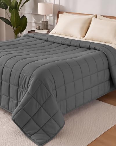 Weighted Blanket Queen Size 60x80 Inch, 15 lbs Heavy Blanket, Grey