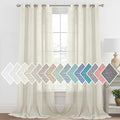 H.VERSAILTEX Extra Long Curtains 95 Inches Long Linen Sheer Curtains