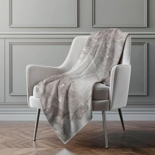 Addison Rugs ASB522 Taupe 50" x 70" Oversized Sherpa Throw Blanket