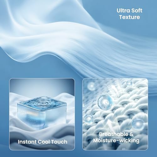 SLEEP ZONE Queen Cooling Comforter Set for Hot Sleepers, Nanotex