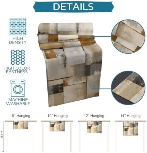 Brown Abstract Table Mats Set of 6 with Table Runner 90 Inches