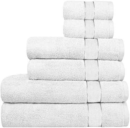 COZY TRENDS 6-Piece Premium Towel Set, 2 Bath Towels, 2 Hand Towels