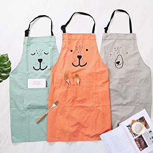 2 Pack Cotton Adjustable Parent and Child Apron with Pockets Mommy and