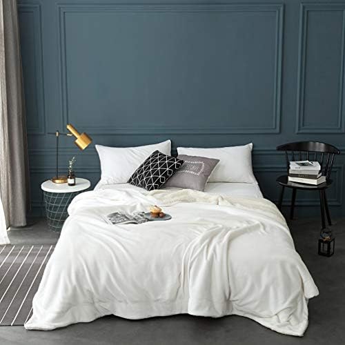 LBRO2M Sherpa Fleece Bed Blanket Super Soft Plush Warm Throw King