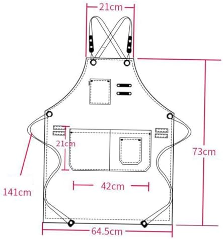 Nordic Adjustable Industrial Style Apron Canvas Pockets Halter with