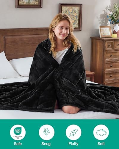 Ultra Soft Sherpa Weighted Blanket for Adults, 60"x80" 20lbs Heavy