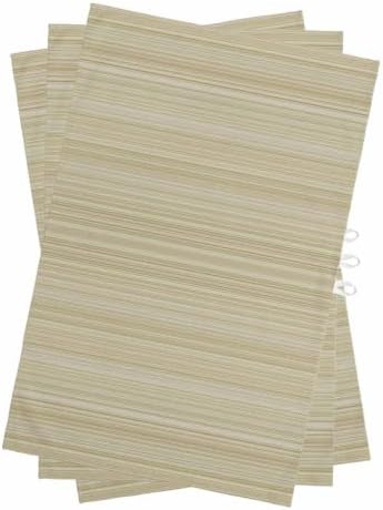Rustic Beige Striped Kitchen Towels Set of 3, Ultra Absorbent Dish