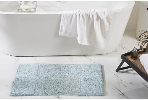Better Trends 3 Piece Bathroom Rug Set 100% Cotton Non-Slip Washable