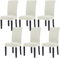 Chair Covers for Dining Room Set of 6, Stretch,Natural Colors