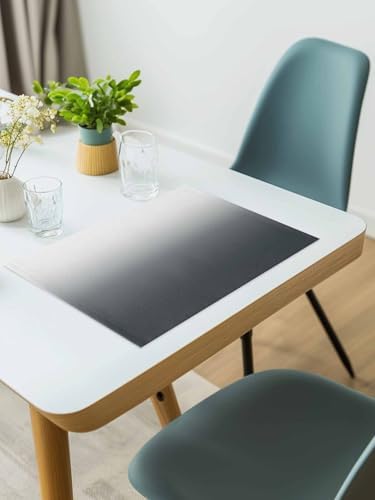 Placemats Set of 8 for Dining Table, Gray Gradient Washable Non-Slip