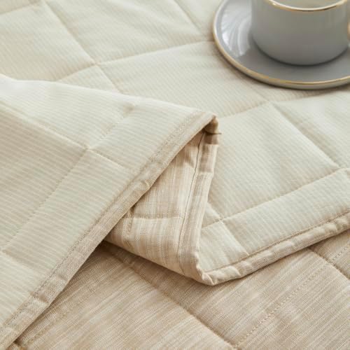 Beige Quilts Queen Size 3 Pieces Cotton Queen Quilt Set