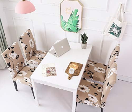 Modern Elegant Polyester and Spandex Stretch Washable Removable Dining