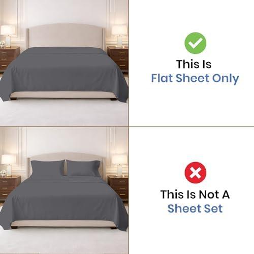 Kotton Culture 100% Egyptian Cotton 1 Pc Flat Sheet - 400 Thread