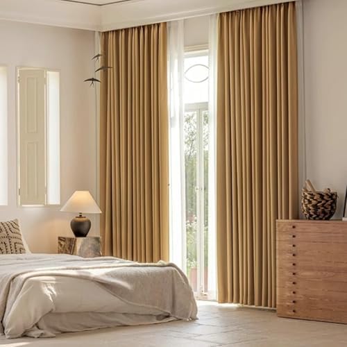 Drapes for Living Room 96 Inch Length 2 Panels, Farmhouse Blackout