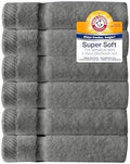 ARM & HAMMER Super Soft Washcloths, 6 Piece, Grey