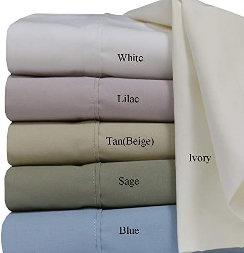 Royal Hotel Full Sheets Set, 250 Thread Count Cotton Percale, Tan
