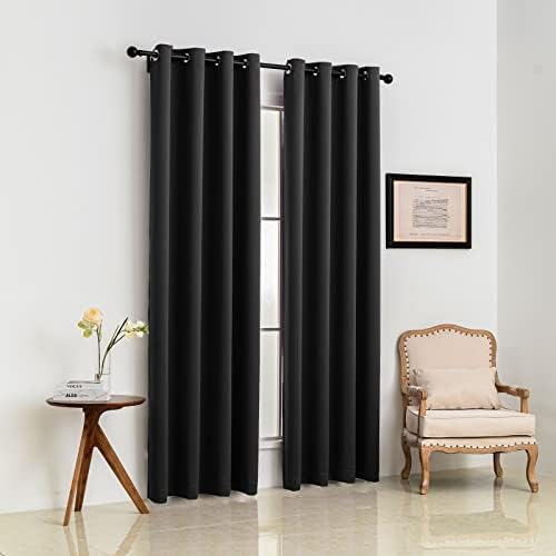 Pickluc Grommet Blackout Curtain for Living Room, Light Blocking