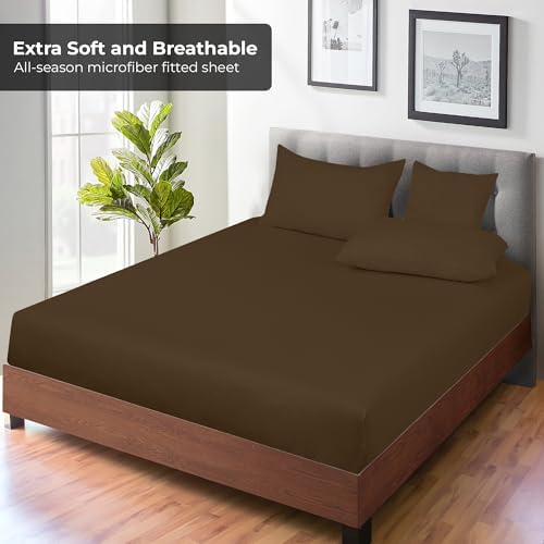 Microfiber Twin XL Fitted Sheet, Fits Up to 16 Inch Deep Pocket